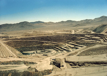 Chuquicamata, una de las minas de cobre las mas grandes del mundo a cielo abierto.